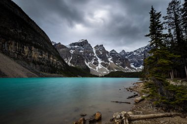 The Lake Moraine in the Canadian Rocky Mountains