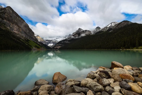 Jezero Louise Kanadských Skalistých Horách — Stock fotografie