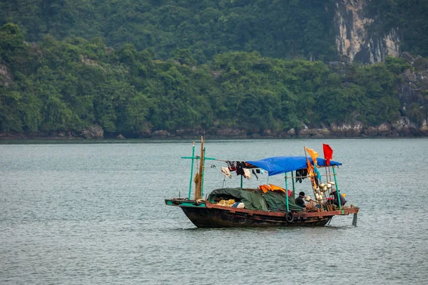 Plovoucí Vesnice Fisher Halong Bay Vietnamu — Stock fotografie