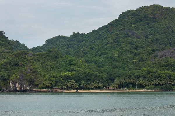 Krajobraz Wyspy Zatoki Halong Wietnamie — Zdjęcie stockowe