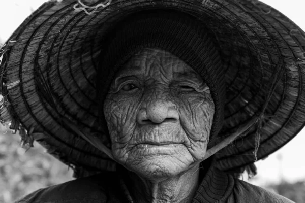Farmers Felesége Egy Falu Vietnam — Stock Fotó