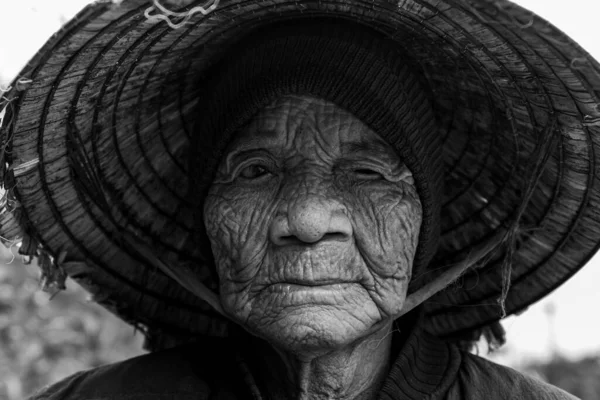 Farmáři Manželka Vesnici Vietnamu — Stock fotografie