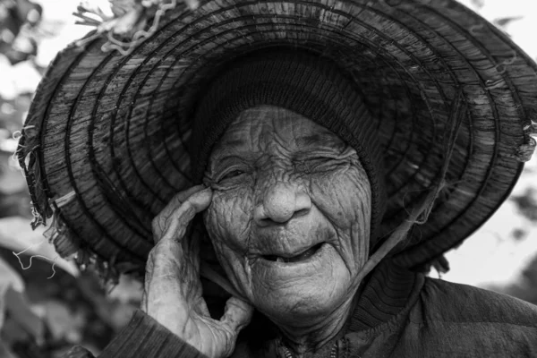 Farmáři Manželka Vesnici Vietnamu — Stock fotografie