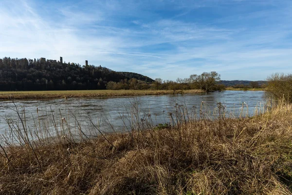 Werra River Brandenburg Castle Germany — Stock Photo, Image