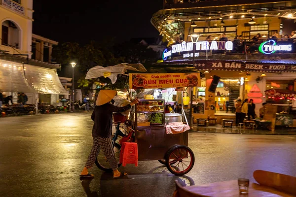 Mobilní Snackbar Obchod Ulicích Hue Vietnamu Prosinec 2019 — Stock fotografie