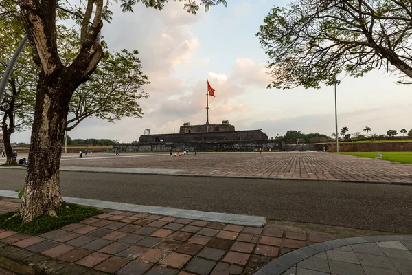 Drapeau Citadelle Hue Vietnam — Photo