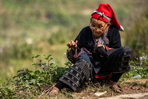 Femme Tribu Dans Nord Vietnam — Photo