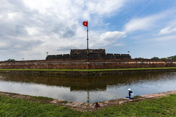 Vlag Van Citadel Van Hue Vietnam — Stockfoto