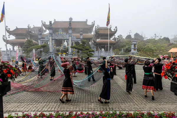 Traditioneel Dansfestival Sapa Vietnam November 2019 — Stockfoto