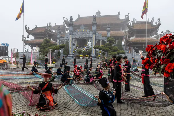 Sapa Vietnam Geleneksel Dans Festivali Kasım 2019 — Stok fotoğraf