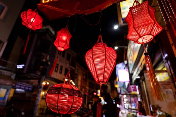 Eine Chinesische Laterne Der Stadt — Stockfoto