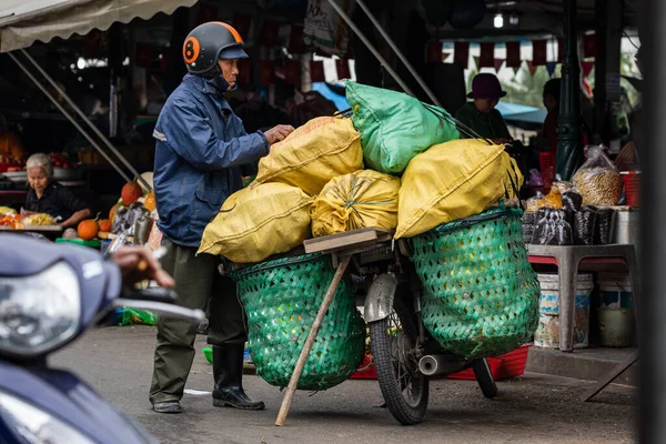 Transport Motocyklu Wietnamie Grudzień 2019 — Zdjęcie stockowe