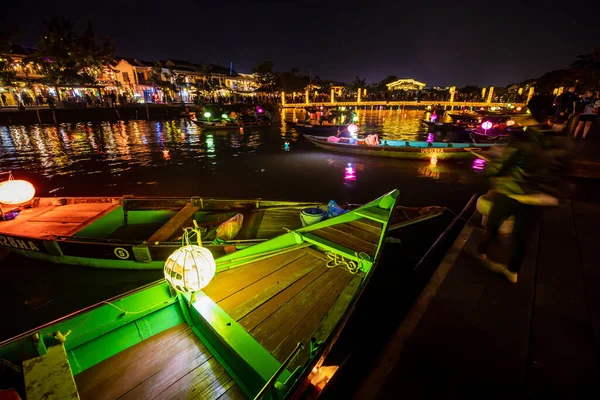 Туристичні Човни Місті Хой Єтнамі — стокове фото