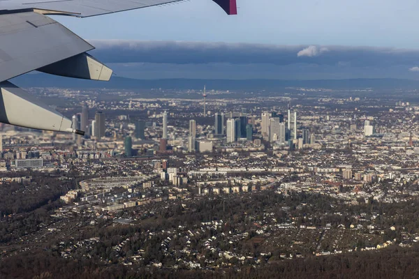 Frankfurts Skyline Ovanifrån — Stockfoto