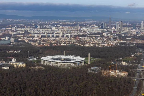 Die Stadt Frankfurt Mit Dem Stadion — Stockfoto