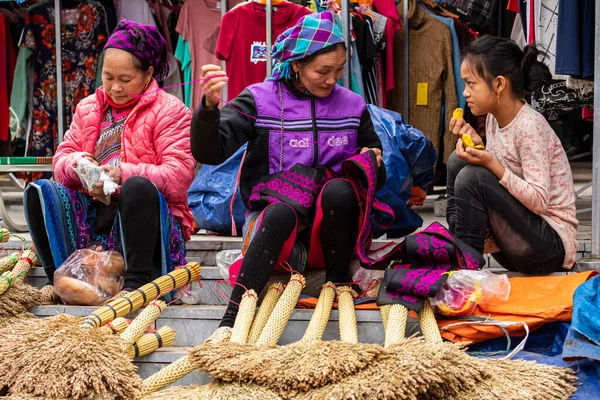 Pessoas Bac Market Vietname Anos Novembro 2019 — Fotografia de Stock