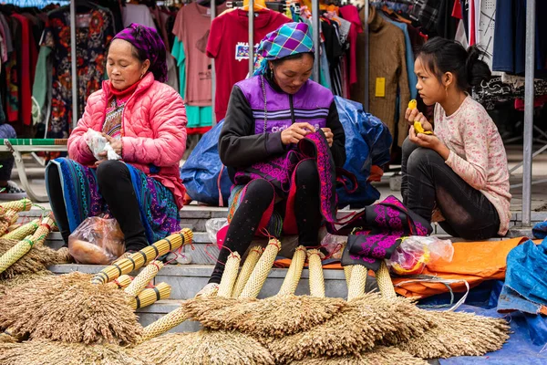 Pessoas Bac Market Vietname Anos Novembro 2019 — Fotografia de Stock