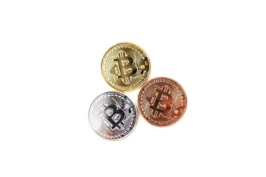 Şifreli para olarak Bitcoin, sanal internet parası. Çevrim içi bankacılık ve alışveriş