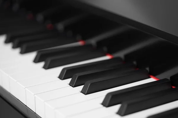Чорний фортепіано Закри — стокове фото