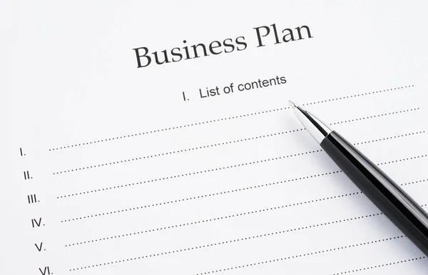 Biznes plan dokumentu — Zdjęcie stockowe