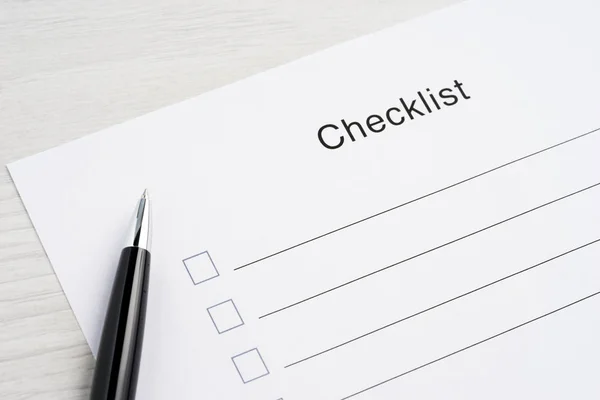 Checklist close-up — Stock Photo, Image