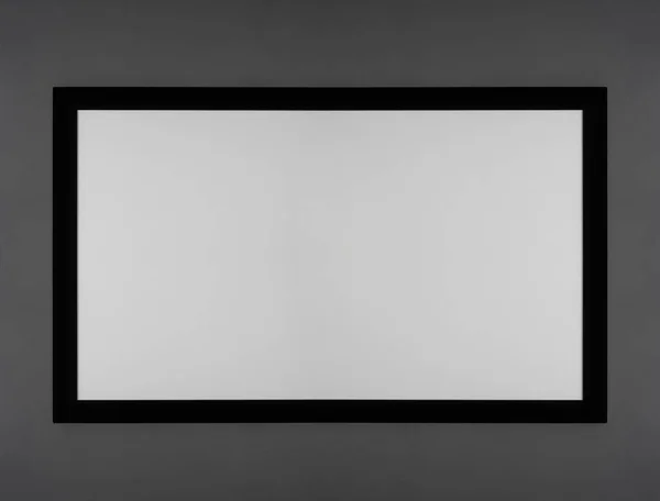 Biały ekran projektora — Zdjęcie stockowe