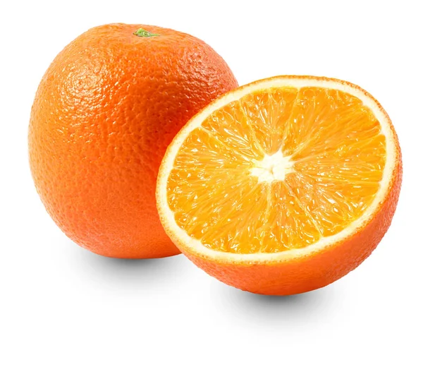 Orangenfrucht isoliert — Stockfoto