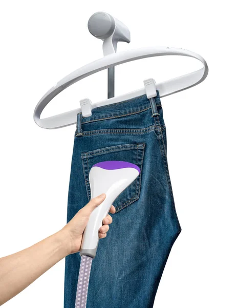 Vertikal ånga för kläder — Stockfoto