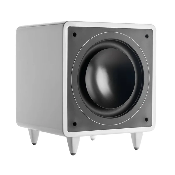 Subwoofer auf weißem Hintergrund — Stockfoto