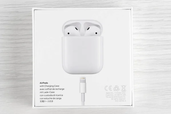 AirPods беспроводные наушники — стоковое фото