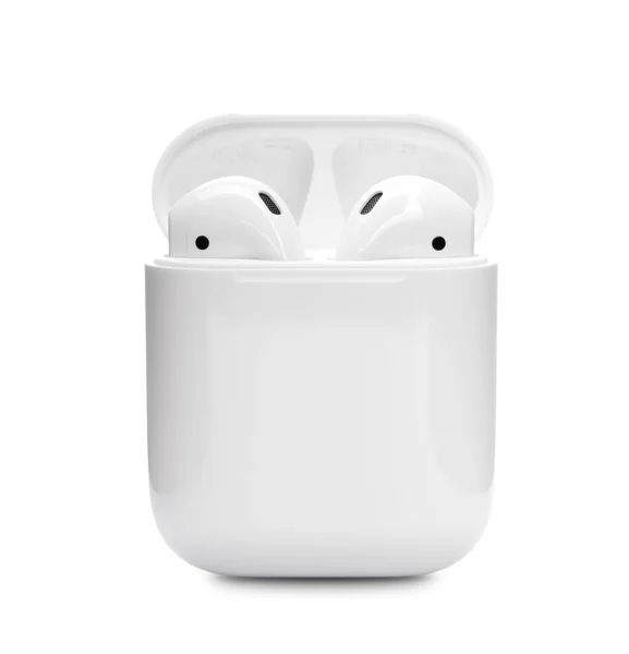 AirPods беспроводные наушники Bluetooth — стоковое фото