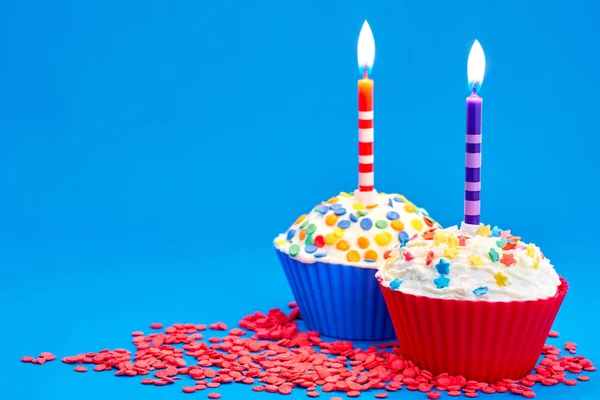 誕生日カップケーキ — ストック写真