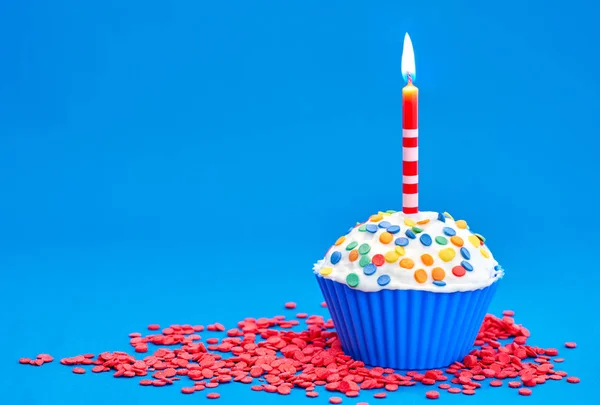 Birthday cupcake Stock Image