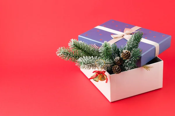 Gift box jul — Stockfoto