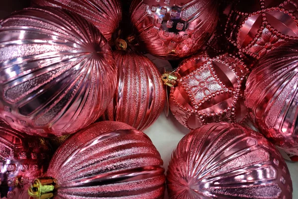 Christmas balls. Beautiful holiday background — Stock Photo, Image