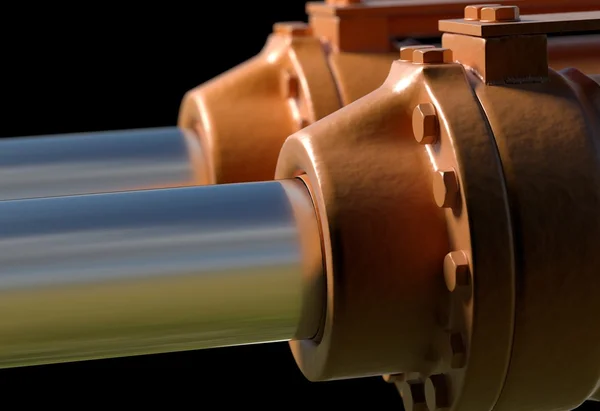 Makine piston Hidrolik sistem endüstriyel 3d çizim — Stok fotoğraf