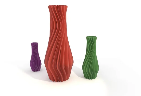 Objet imprimé vase 3d illustration isolé — Photo