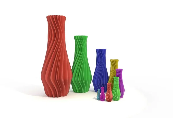 Vaso stampato oggetto 3d illustrazione isolato — Foto Stock