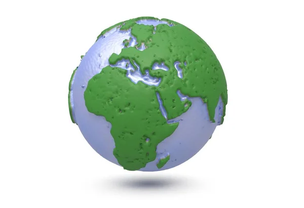 Erde, Weltkarte. polygonaler Globus. 3D-Illustration — Stockfoto