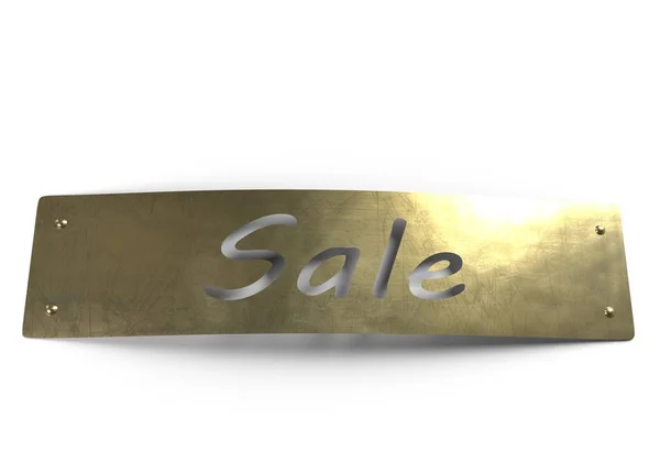 ゴールドの金属販売バナー 3 d イラスト — ストック写真