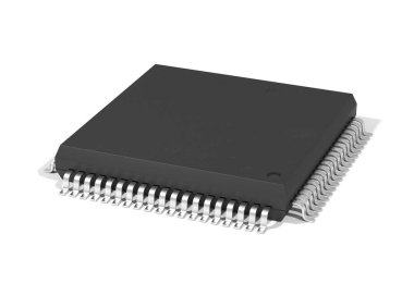 Elektronik bileşenleri mikroçip izole 3d çizim