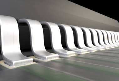 Elektronik bileşenleri mikroçip bacak kişiler pcb 3d çizim üzerinde