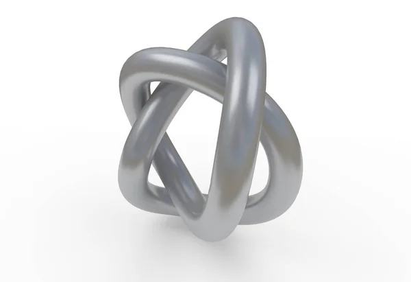 Grå stål knot, 3d illustration isolerade på vit — Stockfoto