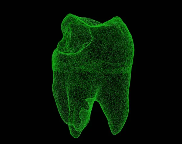 Зуб проволоки, изолированный на черной 3D иллюстрации — стоковое фото