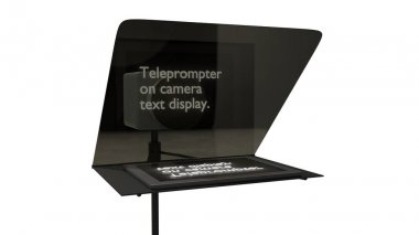 television teleprompter with camera studio 3d illustration clipart