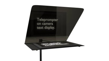 television teleprompter without camera 3d illustration clipart