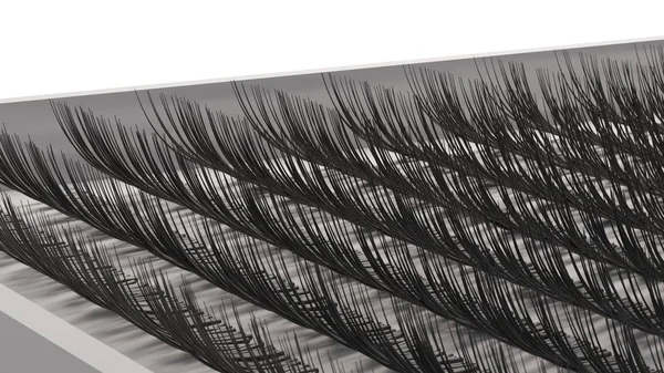 Коробка с искусственными ресницами - удлинение ресниц. 3d иллюстрация — стоковое фото