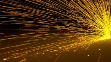 Parçacıklar sparks noktalar havai fişek ağır çekim 3d çizim rotaları