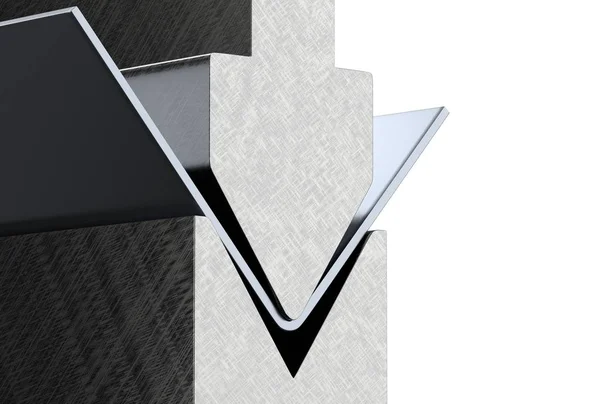 bükme metal levha sac bükme makinesi 3d render