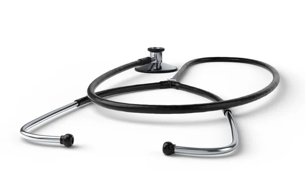 Stethoskop. medizinisches Instrument, das in der medizinischen Diagnostik verwendet wird. 3D-Illustration — Stockfoto